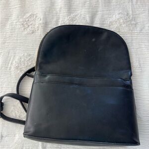 A New Day Faux black Leather Backpack Purse